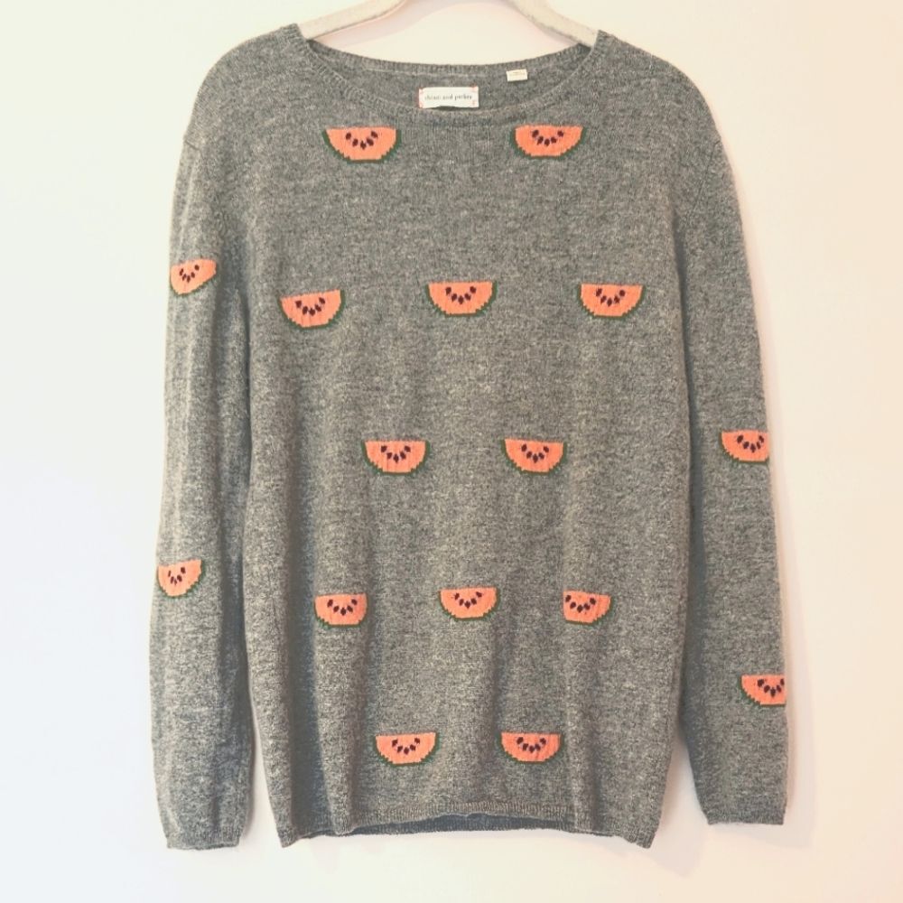 Chinti and Parker Cashmere Watermelon Sweater S